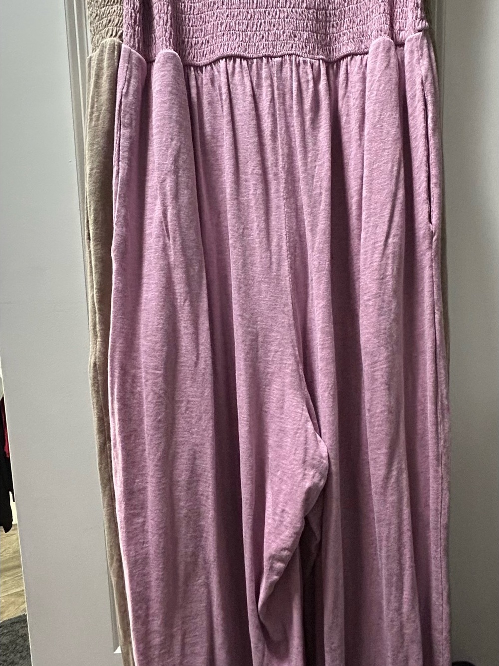 American Eagle Outfitters Lavender Romper with Smocked Waist